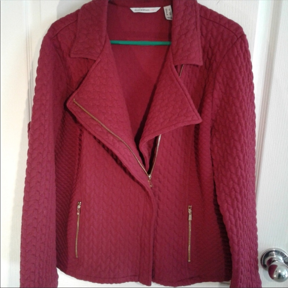 isaac Mizrahi Quilted Moto-Style Jacket